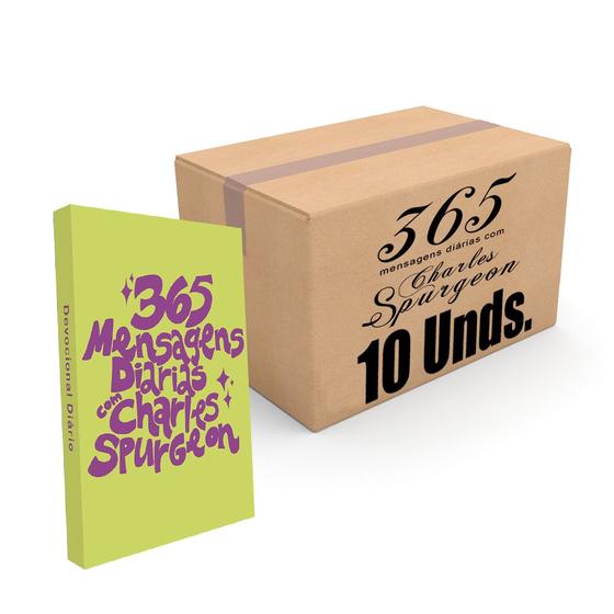Imagem de Devocional 365 Mensagens Diárias com Charles Spurgeon - Lettering  Caixa 10 Unidades