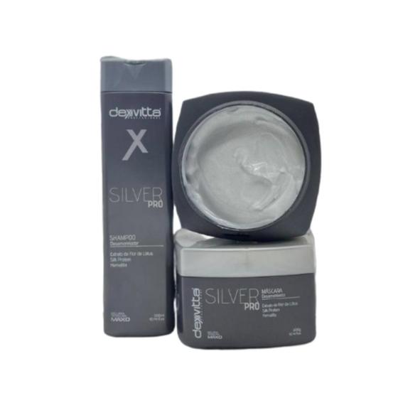 Imagem de Dexvitta Desamarelador Silver Sh 300Ml Mas 300G