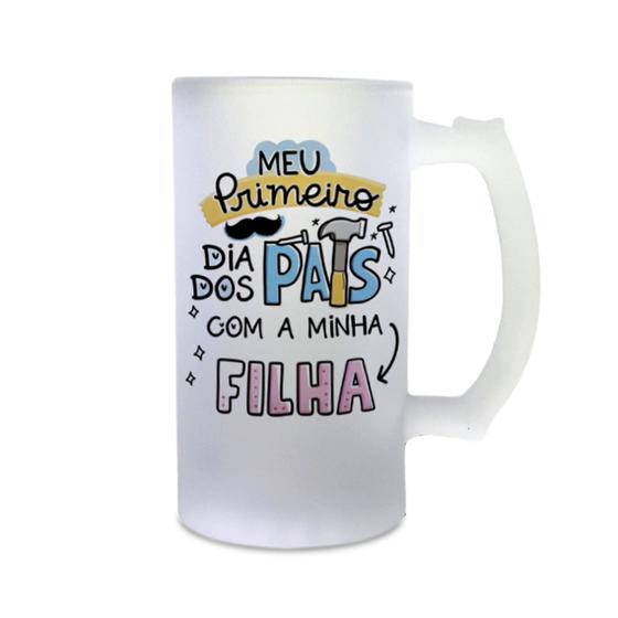 Imagem de Dia dos Pais Caneca Chopp Vidro Jateado 475ml