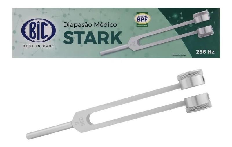 Imagem de Diapasão Médico Com Fixador 256 Cps Em Aluminio Prata - Bic