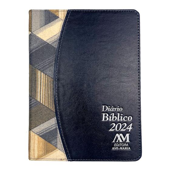 Diario biblico 2024 luxo azul ave maria Livros de Religião