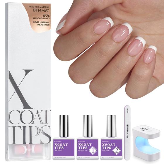 Imagem de Dicas de unhas bartboxnails XCOATTIPS French Nails Extra Short