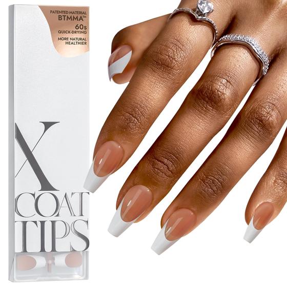 Imagem de Dicas de Unhas em Gel Francês BartboxNails XCOATTIPS - Com Primer e Base