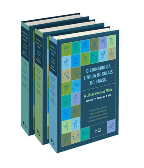 Imagem de Dicionário da Língua de Sinais do Brasil - A Libras em suas Mãos - 3 Volumes - Edusp