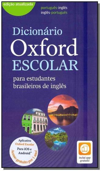 Imagem de Dicionário Oxford Escolar - Para Estudantes Brasileiros de Inglês - OXFORD                                            