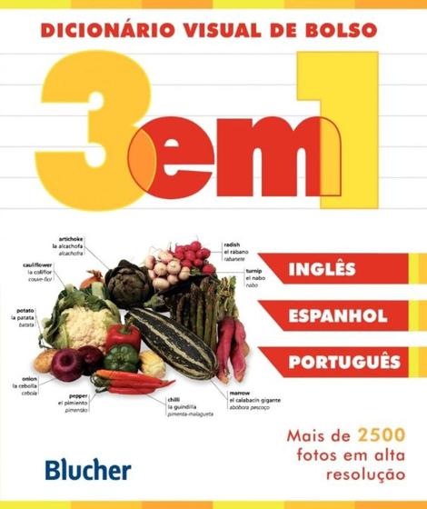 Imagem de Dicionário Visual de Bolso 3 em 1 - Inglês, Espanhol, Português - BLUCHER