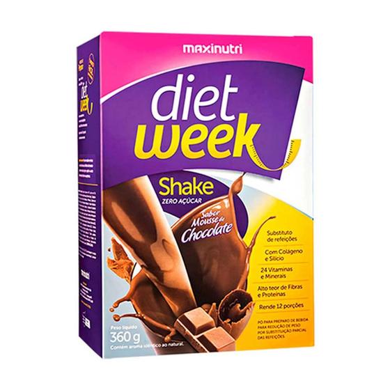 Imagem de Diet Week Shake Mousse de Chocolate 360g Maxinutri