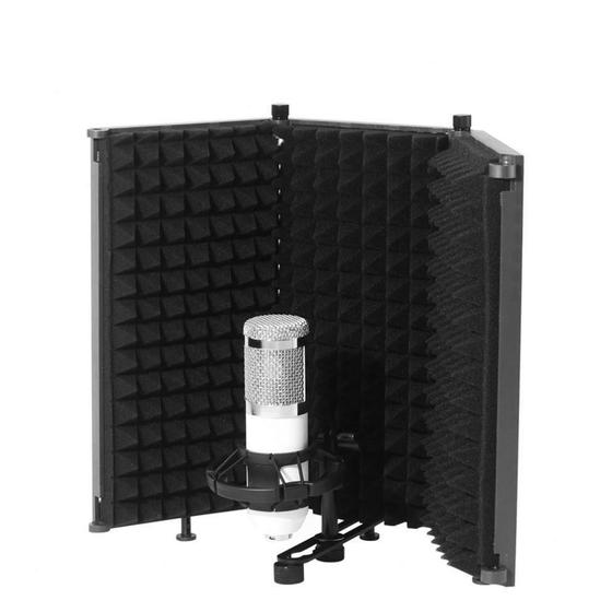 Imagem de Difusor Acústico,Filtro Vocal Booth Com 3 Painéis Dobráveis