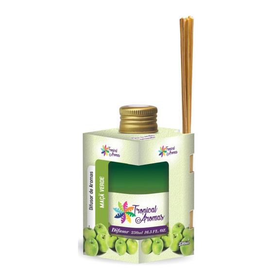 Imagem de Difusor Ambiente C/ Varetas 250ml Aroma Maçã Verde Tropical