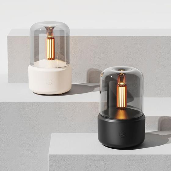 Imagem de Difusor Aromatizador Elétrico USB  Luz de Vela Aromatize seu ambiente de forma prática e elegante