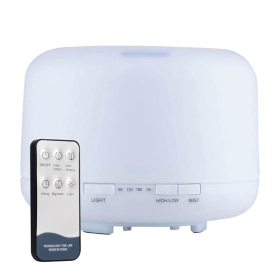 Difusor Aromatizador Ultrassônico Umidificador Led 500ml Menor preço em Difusor Aromatizador Ultrassônico Umidificador Led 500ml