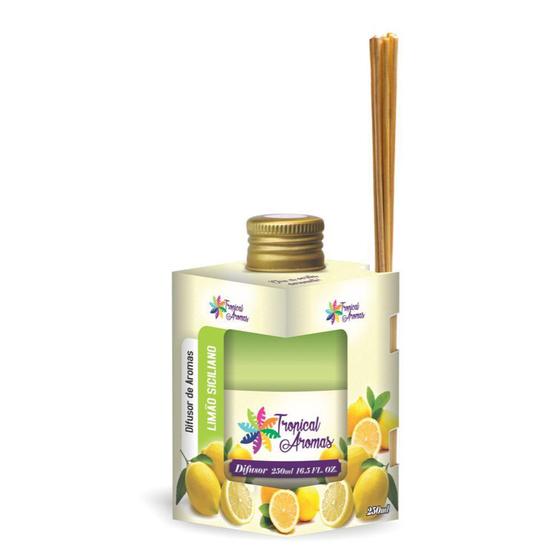 Imagem de Difusor De Ambiente 250ml Aroma Limão Siciliano Tropical - TROPICAL AROMAS