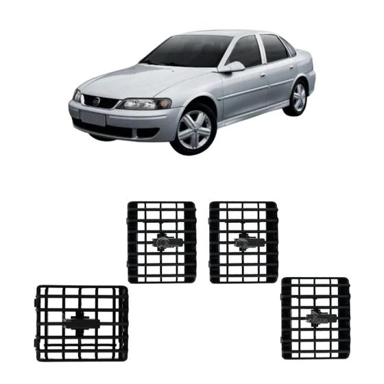 Imagem de Difusor De Ar Central Lateral Vectra 1997 1998 1999 Até 2005 Preto 4 Pçs