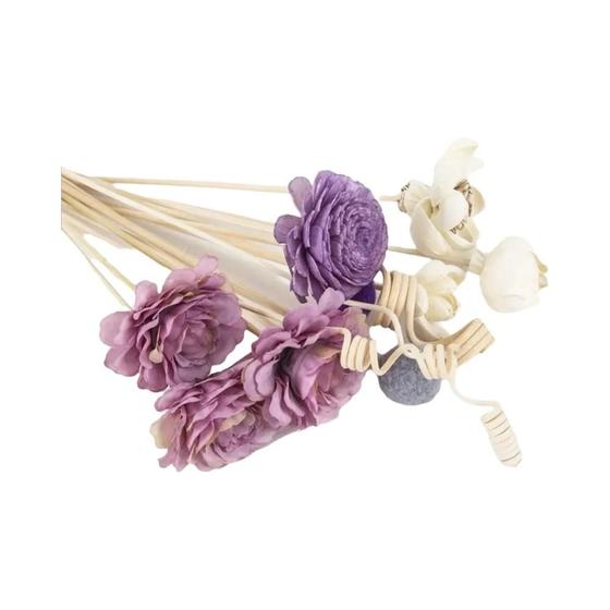 Imagem de Difusor de Aroma com Palheta de Crisântemo Artificial - Sem Fogo - Decoração