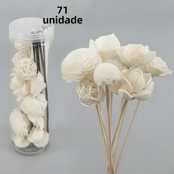 Imagem de Difusor de Aroma com Palheta de Crisântemo Artificial - Sem Fogo - Decoração