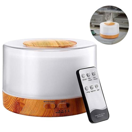 Difusor De Aromas Elétrico Air 500ML Óleo Essencial 7 Cores - MM ...