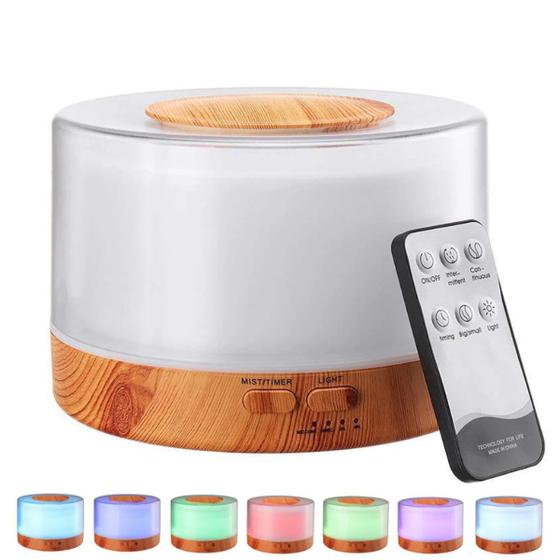 Difusor de Aromas Ultrassónico Umidificador 300Ml Com Controle Led Rgb Menor preço em Difusor de Aromas Ultrassónico Umidificador 300Ml Com Controle Led Rgb