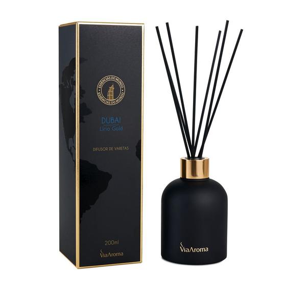 Imagem de Difusor de Varetas Linha Mundo Dubai, Lírio Gold - 200ml