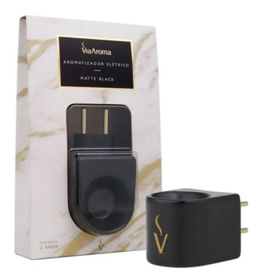 Imagem de Difusor Elétrico Matte Black Porcelana Via Aroma Aromatizador Bivolt