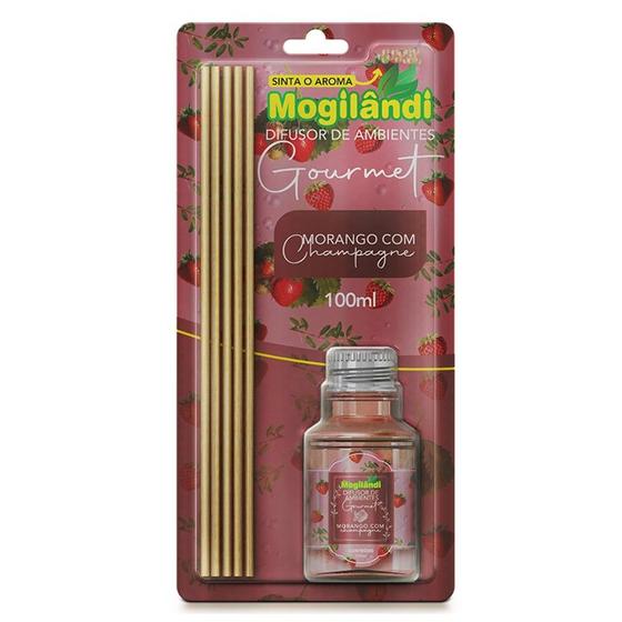 Imagem de Difusor Mogilandi Gourmet 100ml Morango Champagne