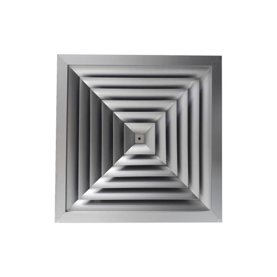 Imagem de Difusor Quadrado 4 Vias 40 X 40 Cm Com Registro Simples