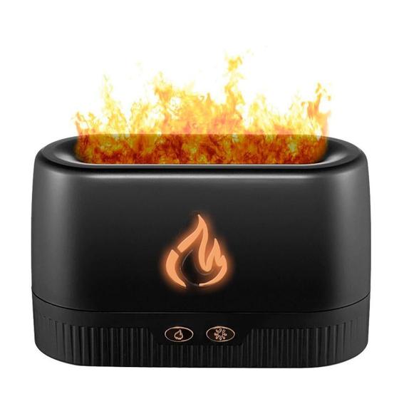 Imagem de Difusor Ultrassonico Umidifcador Flame Aromaterapia Fogo