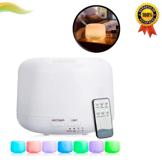 Difusor Umidificador Aromatizador Ultrassônico 7 Cores BM048 Menor preço em Difusor Umidificador Aromatizador Ultrassônico 7 Cores BM048