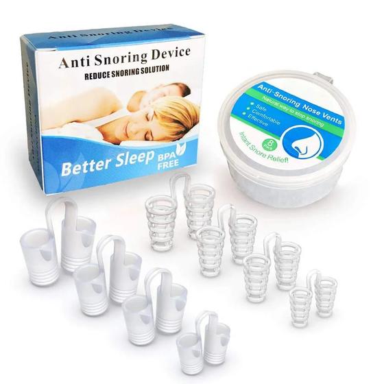 Imagem de Dilatador Nasal Anti Ronco Interno Silicone Apinéia Kit 8 Respire Melhor