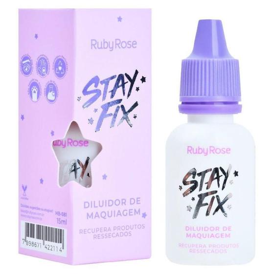 Imagem de Diluidor de Maquiagem Stay Fix Ruby Rose 15ml