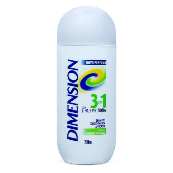 Imagem de Dimension 3 em 1 shampoo anticaspa cabelos oleosos com 200ml