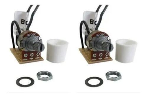 Imagem de Dimmer Rotativo Bloco Módulo Bivolt Com On/Off 400w Branco Kit com 2 Unidades