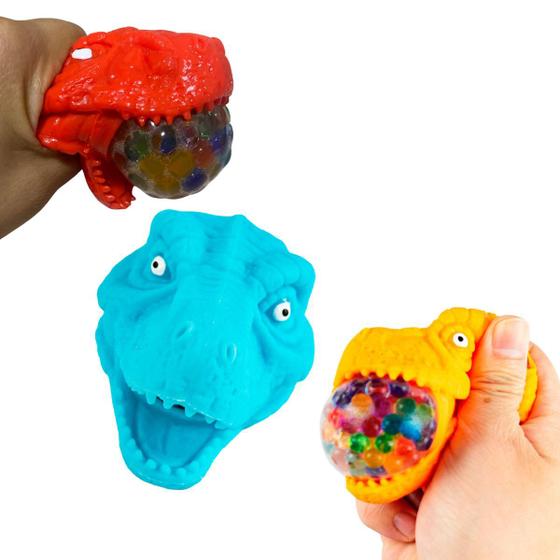 Imagem de Dino Divertido p/ Apertar Anti Estresse Ansiedade Brinquedo bolinha macia