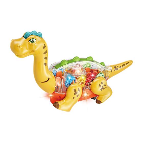 Imagem de Dinossauro Anda Bate E Volta Com Sons Luzes Engrenagens - Dm Toys