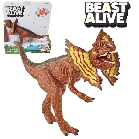 Imagem de Dinossauro Beast Alive Dragão Luz Som de Rugido T-Rex