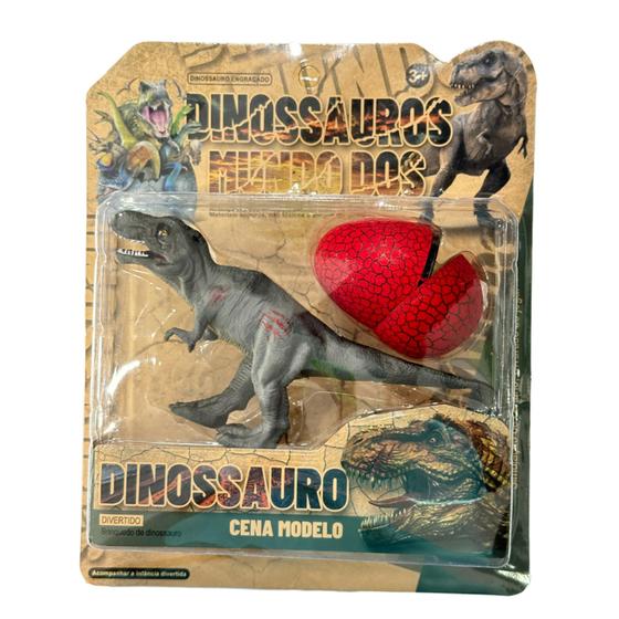 Imagem de Dinossauro com OVO de Brinquedo Dino World em Borracha