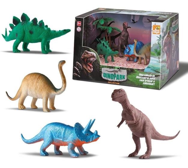 Dinossauro De Brinquedo Coleção Dinopark Collection 3 Dino - Bee Toys ...