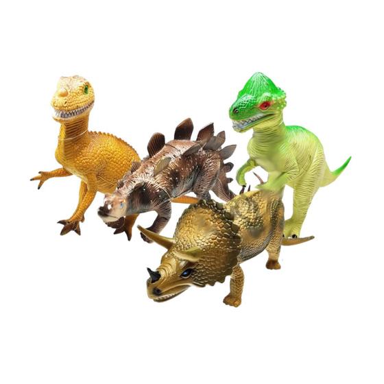 Imagem de Dinossauro De Brinquedo Kit Coleção Peças De Borracha DINO