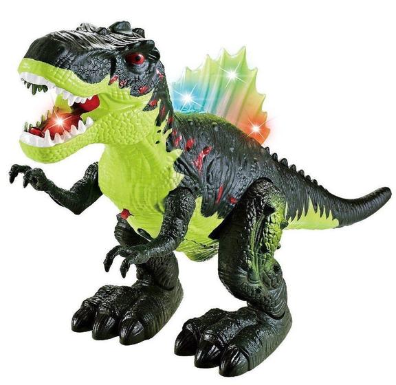 Imagem de Dinossauro de Brinquedo Tiranossauro Rex Anda Emite Som e Luz (Fumacinha)