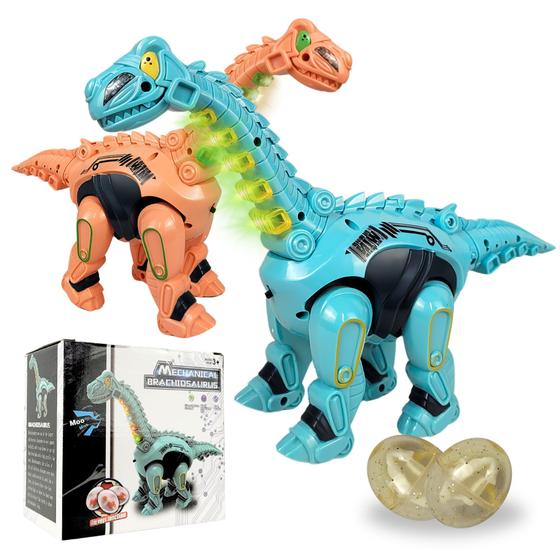 Imagem de Dinossauro Grande Brinquedo Robô Com Luz E Som Bota Ovo