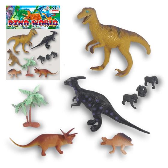 Imagem de Dinossauro Kit Emborrachados T Rex e Animais Jurassic Park -  Brinquedo de Borracha Praia Bebê Piscina Banho