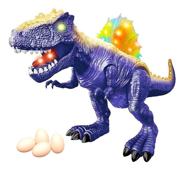 Imagem de Dinossauro Luz E Movimento Anda Bota Ovo Som  - Dm Toys