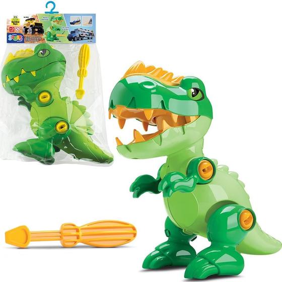 Imagem de Dinossauro Monta E Desmonta Didatico Toy Rex Acessorios +