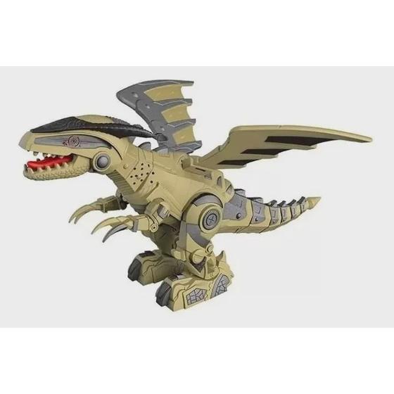 Dinossauro Robô Mecânico Dino Rex Anda Com Luz E Som - Fun Game - Robô ...