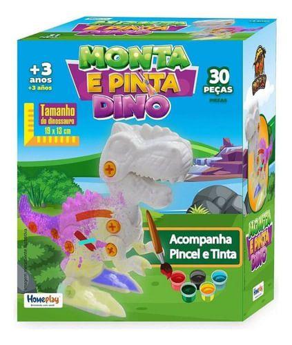 Imagem de Dinossauro T-rex - Para Montar E Pintar - 30 Pecas Home Play HOMEPLAY