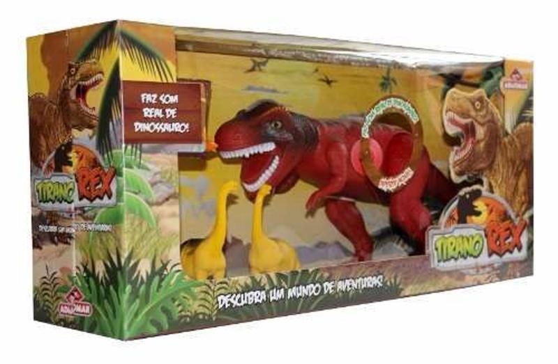 Imagem de Dinossauro Tirano Rex 43cm Emite Som 824 - Adijomar Brinquedos