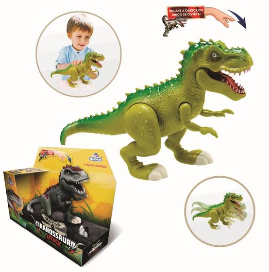 Dinossauro Tiranossauro Rex com Som e Luz Brinquedo Menino - Adijomar ...