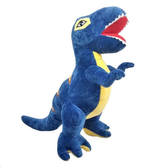 Imagem de Dinossauro Tiranossauro Rex Pelúcia Blue 32 Cm Altura