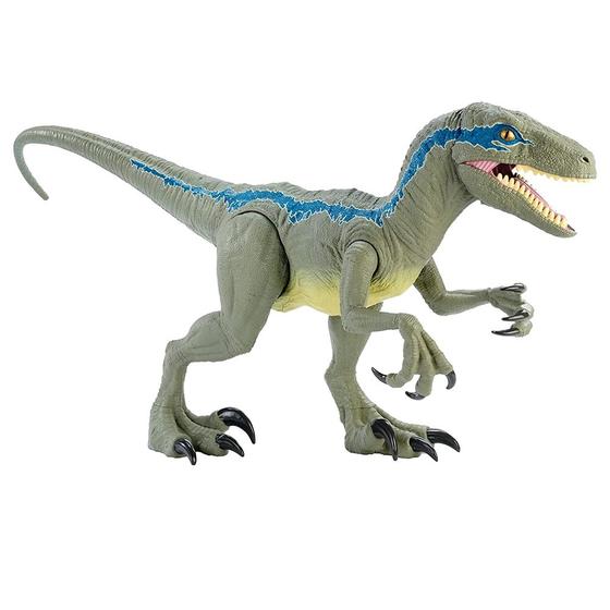 Imagem de Dinossauro Velociraptor Blue Super Colossal Jurassic World Mattel GCT93