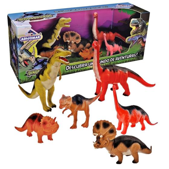 Imagem de Dinossauros Evolução Adijomar Com 6 Unidades 838 - Adijomar