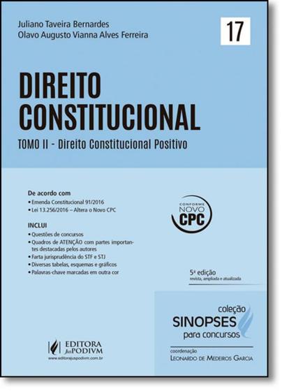 Imagem de Direito Constitucional - Vol.17 - Tomo 2 - Coleção Sinopses Para Concursos - JUSPODIVM